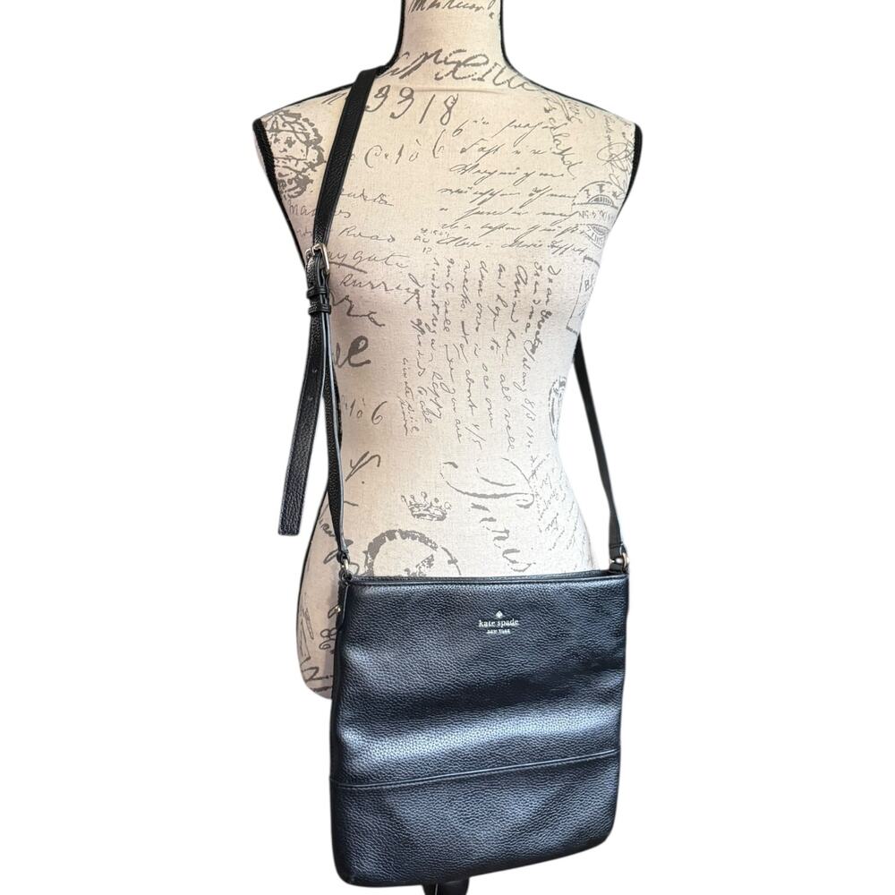 Kate Spade Black Pebbled Leather Crossbody Purse